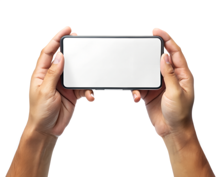 hand holding blank business card isolated on white background. PNG Transparent file type with high definition quality And vibrant color grading Available.