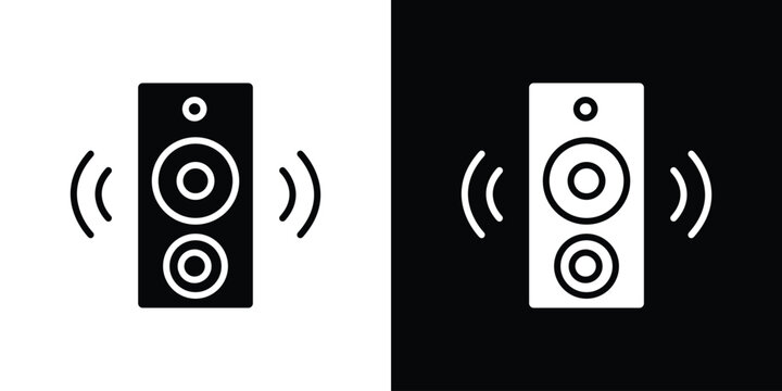 Soundbox icon of a flat style vector