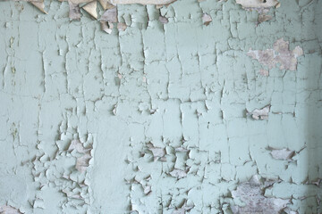 Peeling Paint Texture on Wall of Abandoned Chocolate Factory