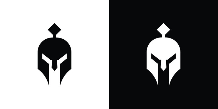 Spartan Helmet icon of a flat style vector