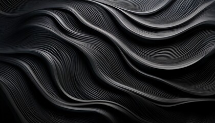 Obraz premium abstract dark textured surface with wavy ridges