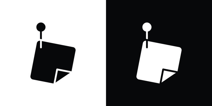 Sticky note icon of a flat style vector