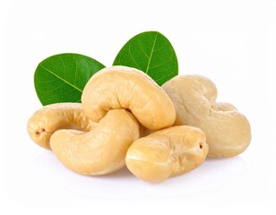 cashew nuts isolated on white background