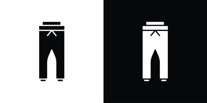 Sweatpants icon of a flat style vector