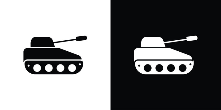 Tank icon of a flat style vector