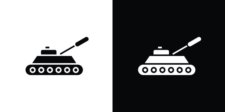 Tank icon of a flat style vector
