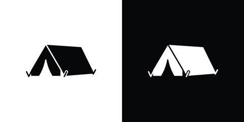 Tent icon of a flat style vector © Vince