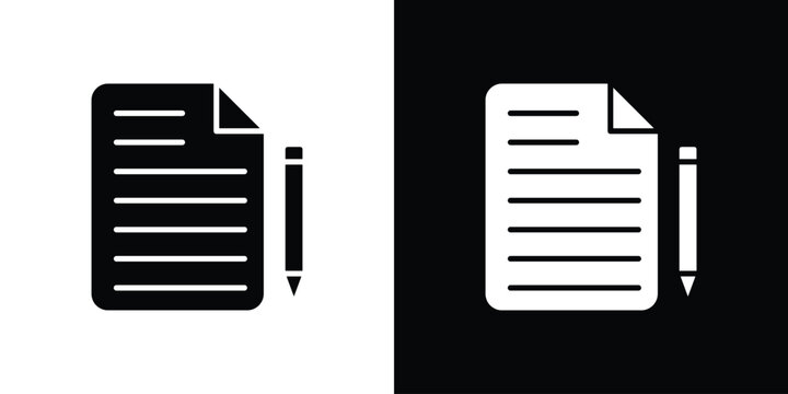 Thesis icon of a flat style vector