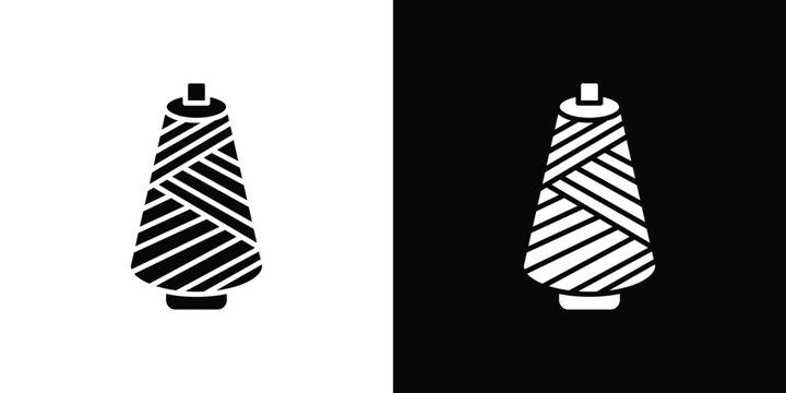 Thread icon of a flat style vector