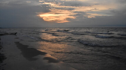 Fototapeta premium sunset on the beach Indiana Dunes