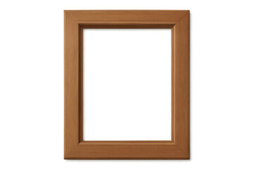 Fototapeta premium Empty wooden picture frame with transparent background isolating the frame, perfect for showcasing artwork or photography