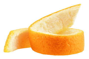 Orange Peel isolated on white background, full depth of field