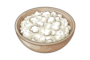 Bowl of Creamy Cottage Cheese Healthy Breakfast Food