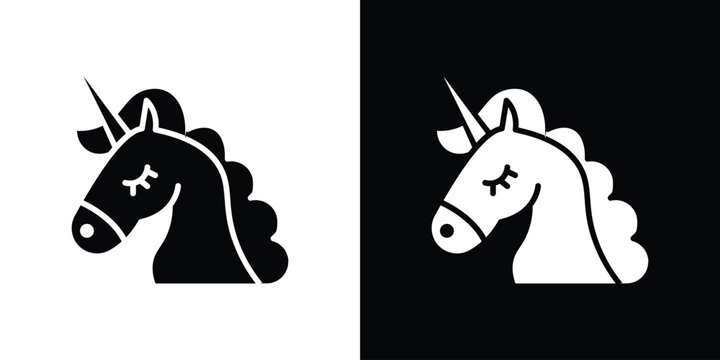 Unicorn icon of a flat style vector