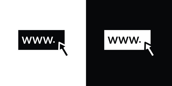 Url icon of a flat style vector