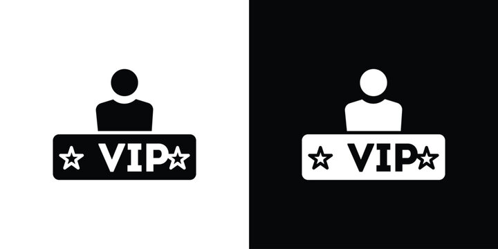VIP person icon of a flat style vector