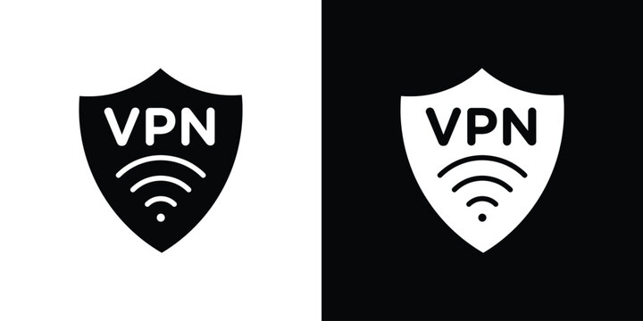 Virtual private network icon of a flat style vector