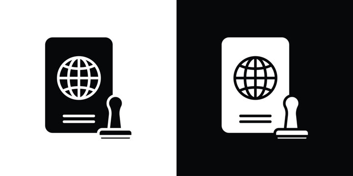 Visa icon of a flat style vector