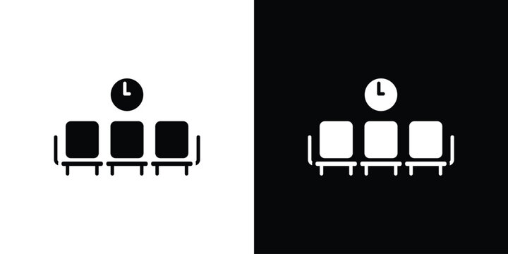 Waiting Room icon of a flat style vector