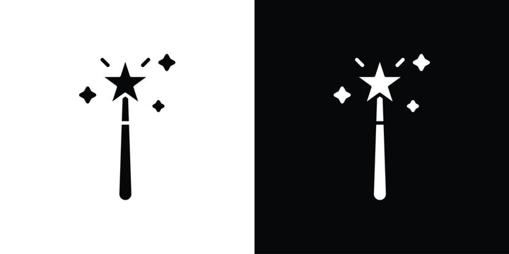 Wand icon of a flat style vector