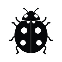 Obraz premium Ladybug Silhouette A Simple Vector Illustration of a Ladybird