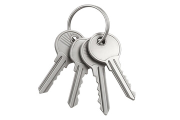 House or security access keys bundle isolated on transparent background