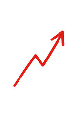 Positive trend or stock price increase or growth -financial, business, or user metric isolated on transparent background.png