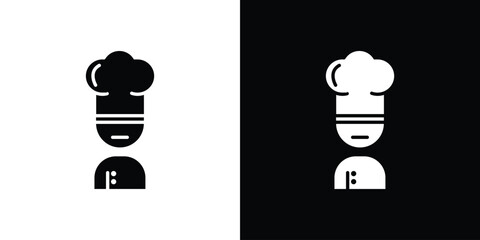 Fototapeta premium Chef icon of a flat style vector