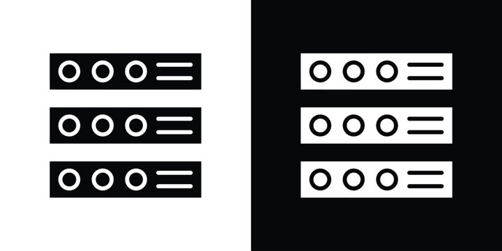 Server rack icon of a flat style vector