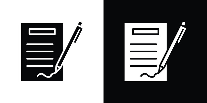 signature file icon of a flat style vector