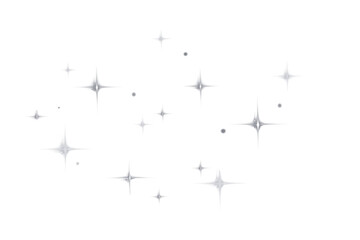 Watercolor glittering stars isolated against a black background for design purposes