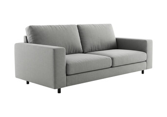 Fototapeta premium Modern Grey Sofa Comfortable and Stylish Living Room Furniture Design