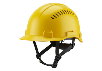 Safety First Yellow Construction Helmet, Industrial Head Protection Gear, Enhanced Ventilation Design