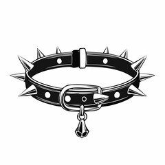 Spiked Dog Collar Images. Pitbull Spiked Collar Vector Stock Vector.