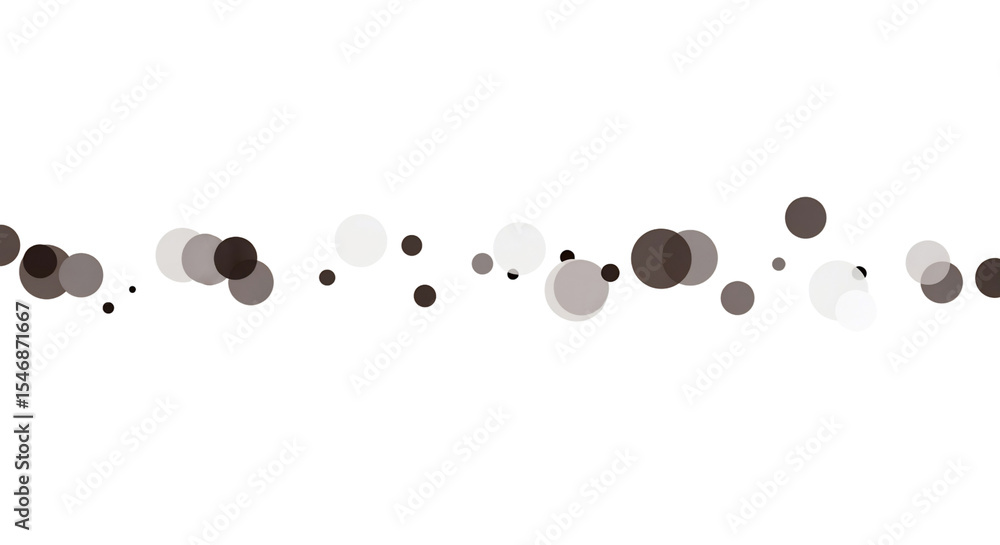 Poster minimalist abstract background featuring a horizontal line of randomly sized and shaded gray and bro
