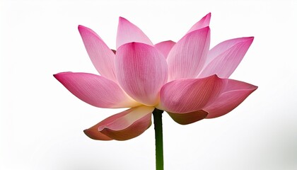 a pink lotus flower isolated on format and white background