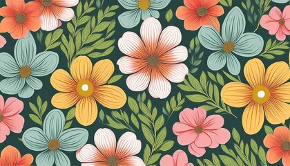 flowers nature ready for use natural floral pattern