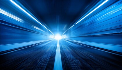 blue warp corridor with high speed motion