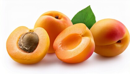 apricots isolated on white background