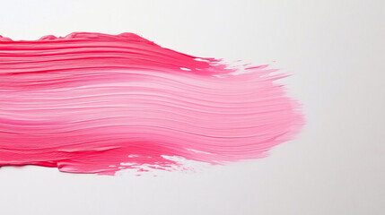 White banner with pink paint on it