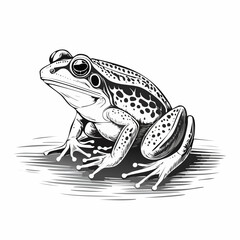 Frog sitting on the water image vector isolated on white background.
