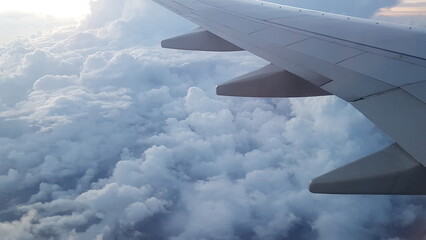 View through the window of a passenger plane