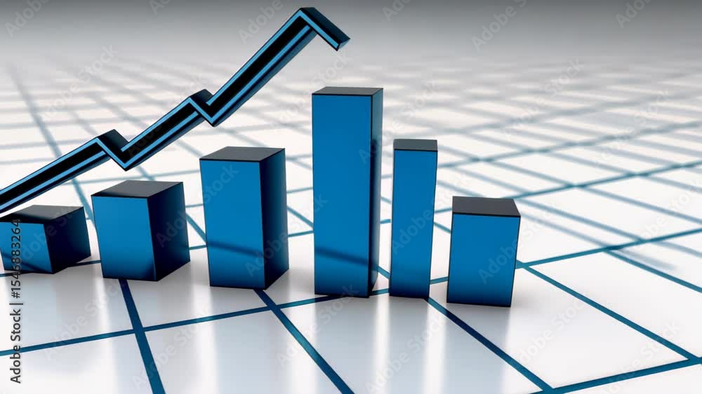 Poster growth chart visual: a dynamic chart showcasing a significant upward trend, reflecting progress and 