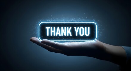 Expressing Gratitude: A Hand Offering Thanks with Luminous Appreciation