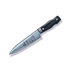 Sharp Knife Icon Over White Background Vector Illustration for Culinary Designs