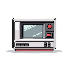 Vintage Television with Classic Video Game Controller Vector Illustration Design