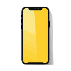 Professional Smartphone Mobile Technology Yellow Screen Image for Marketing Materials