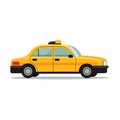 Fototapeta premium Detailed Taxi Car Icon Vector Illustration for Transportation App and Website Usage