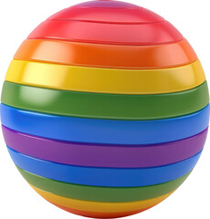 Colorful Rainbow Sphere with Layered Design