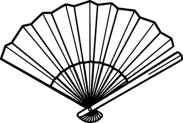 Vector icon of a wedding program fan
